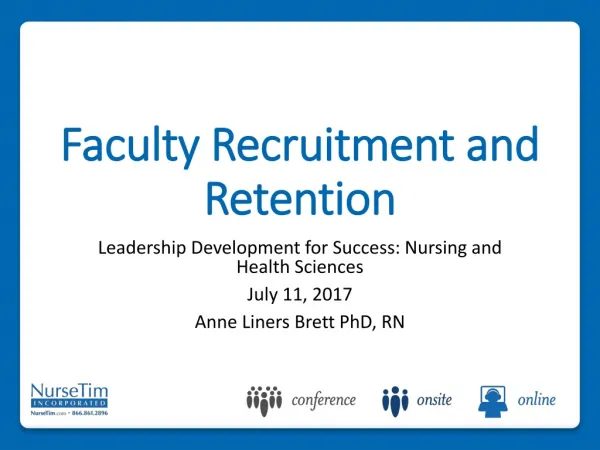 Faculty Recruitment and Retention