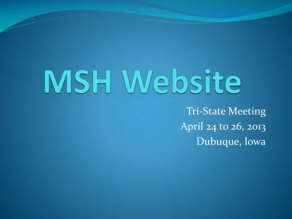 MSH Website