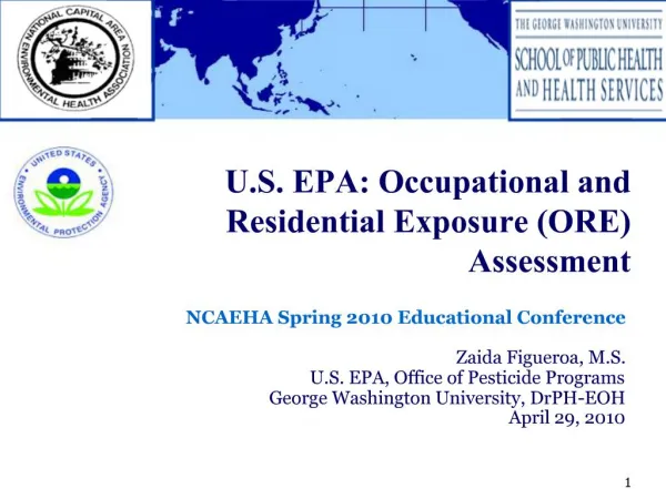 U.S. EPA: Occupational and Residential Exposure ORE Assessment