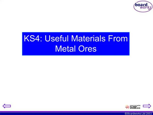 KS4: Useful Materials From Metal Ores