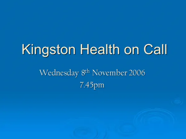 Kingston Health on Call