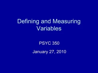 Defining and Measuring Variables - slide 1