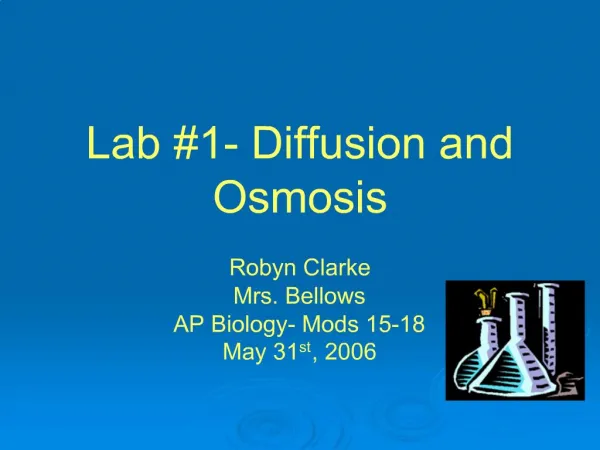 Lab 1- Diffusion and Osmosis