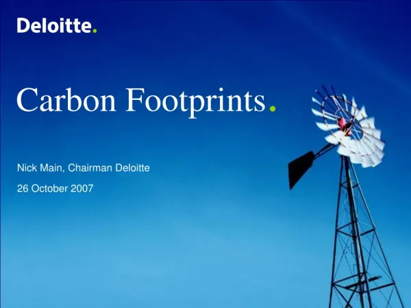 Carbon Footprints .