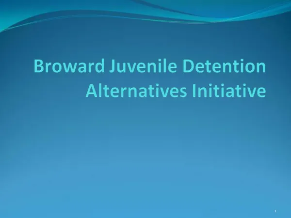 Broward Juvenile Detention Alternatives Initiative