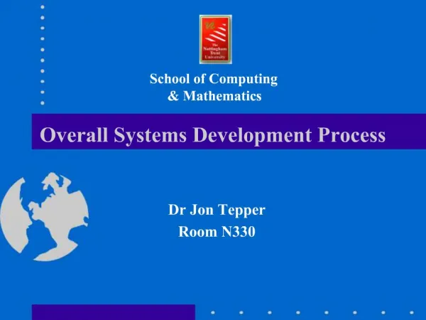 Overall Systems Development Process