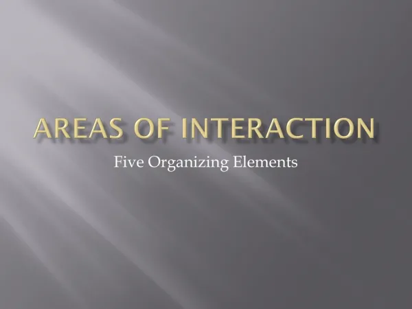 Areas of Interaction