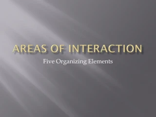 AREAS OF INTEGRATION - slide 1