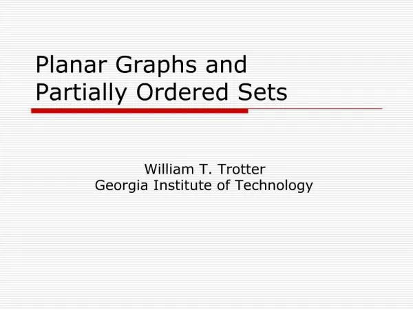 Planar Graphs and Partially Ordered Sets