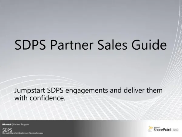 SDPS Partner Sales Guide