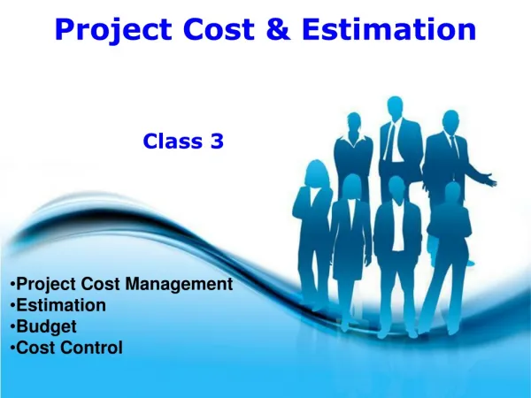 Project Cost Management Estimation Budget Cost Control