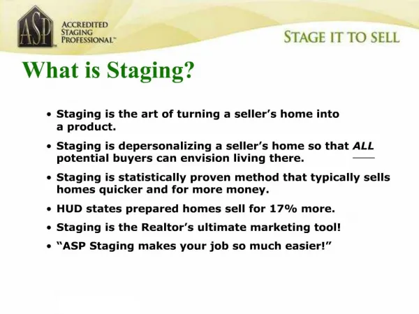 What is Staging