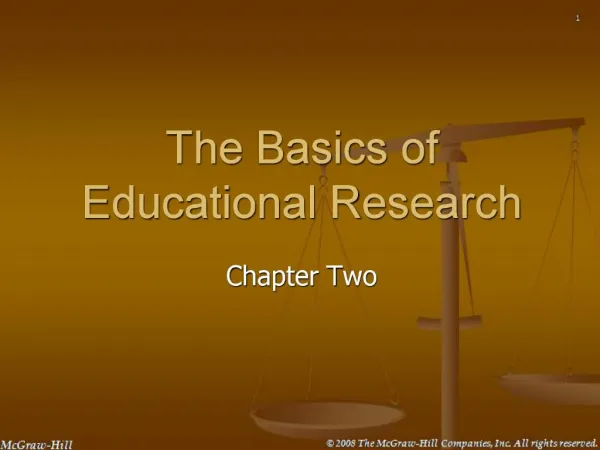 The Basics of Educational Research