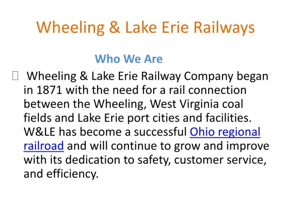 Ohio regional railroad