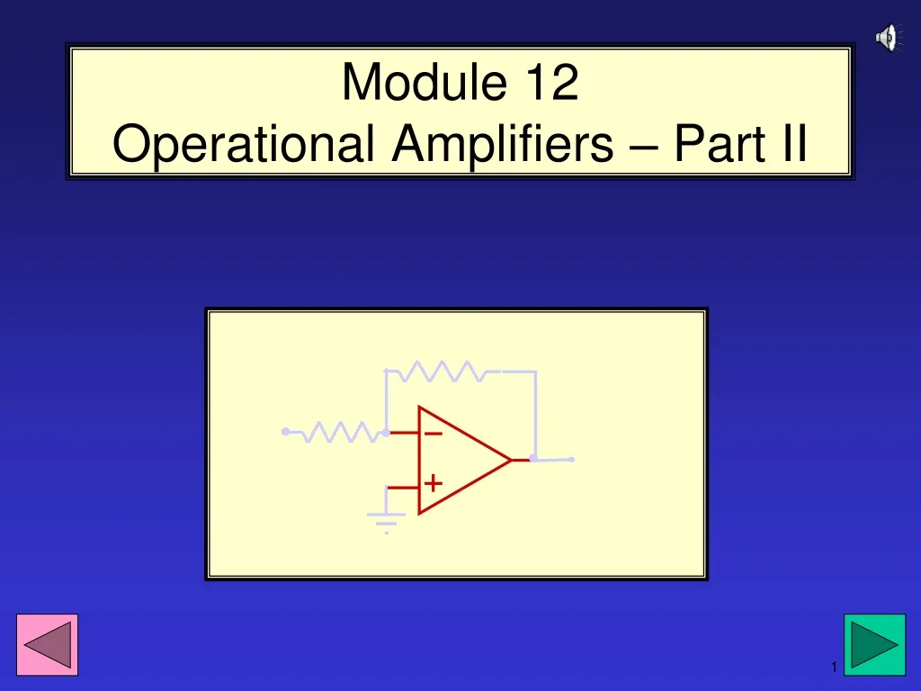 module 12 operational amplifiers part ii