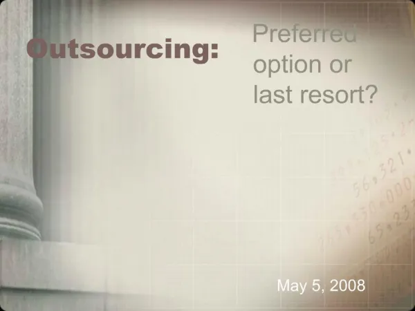 Outsourcing: