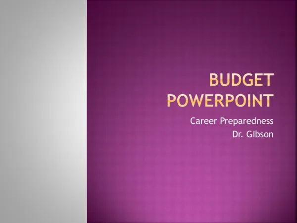 Budget PowerPoint