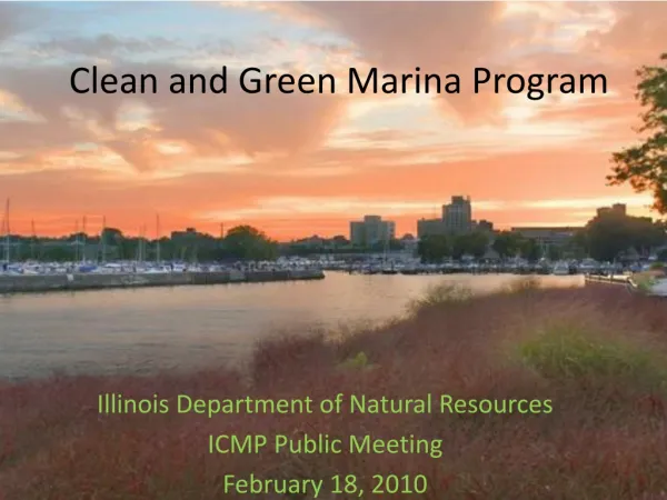Clean and Green Marina Program