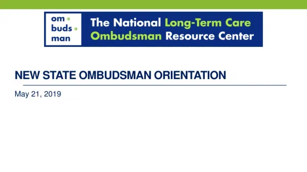 New state ombudsman orientation