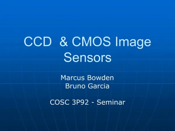 CCD CMOS Image Sensors