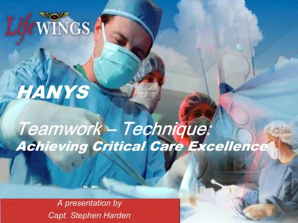 HANYS Teamwork Technique: Achieving Critical Care Excellence