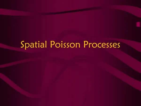 Spatial Poisson Processes