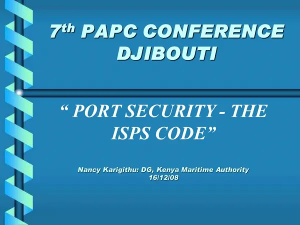 7th PAPC CONFERENCE DJIBOUTI