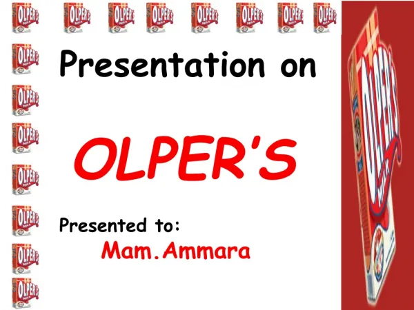 Presentation on OLPER’S Presented to: Mam.Ammara