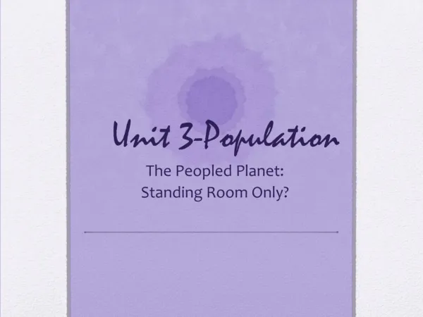 Unit 3-Population