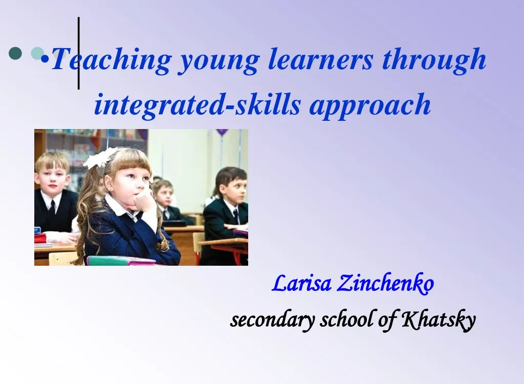 teaching young learners through integrated skills approach