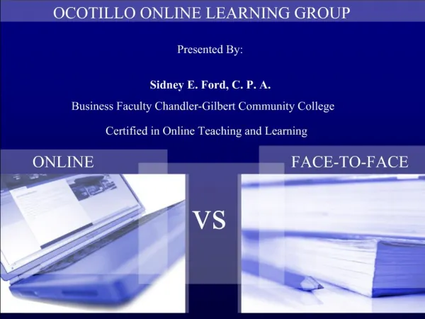 OCOTILLO ONLINE LEARNING GROUP
