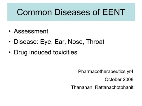Common Diseases of EENT