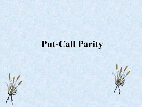 Put-Call Parity