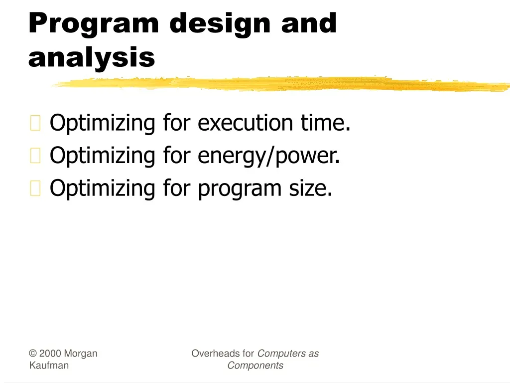 program design and analysis