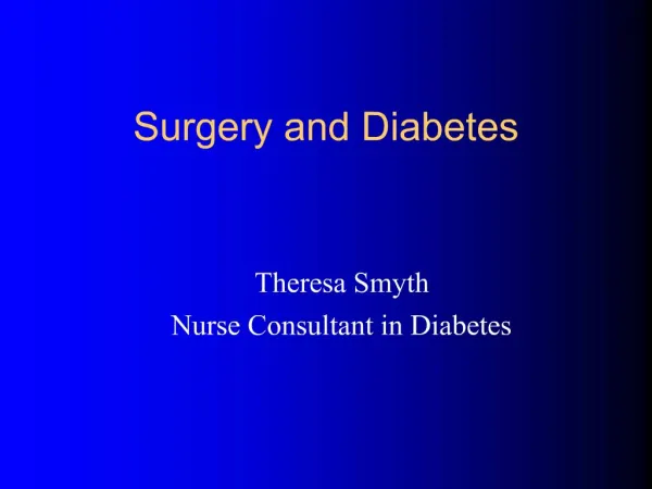 Surgery and Diabetes