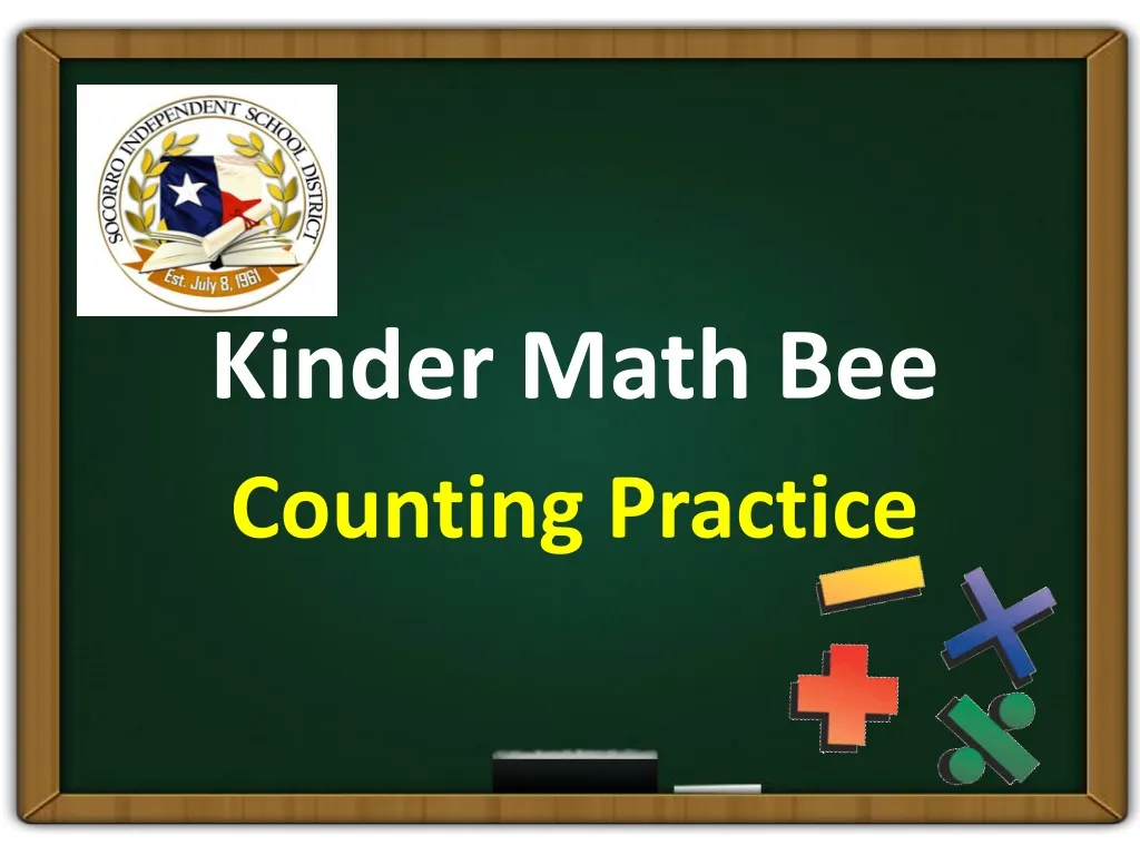 kinder math bee counting practice