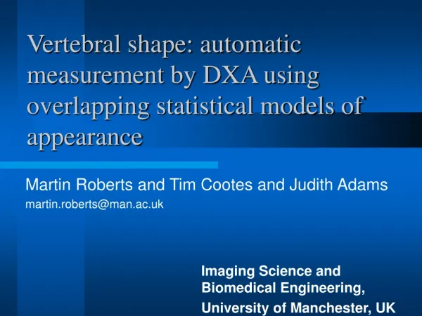 Vertebral shape: automatic measurement by DXA using overlapping statistical models of appearance