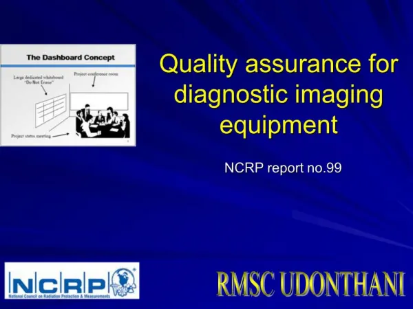 Quality assurance for diagnostic imaging equipment