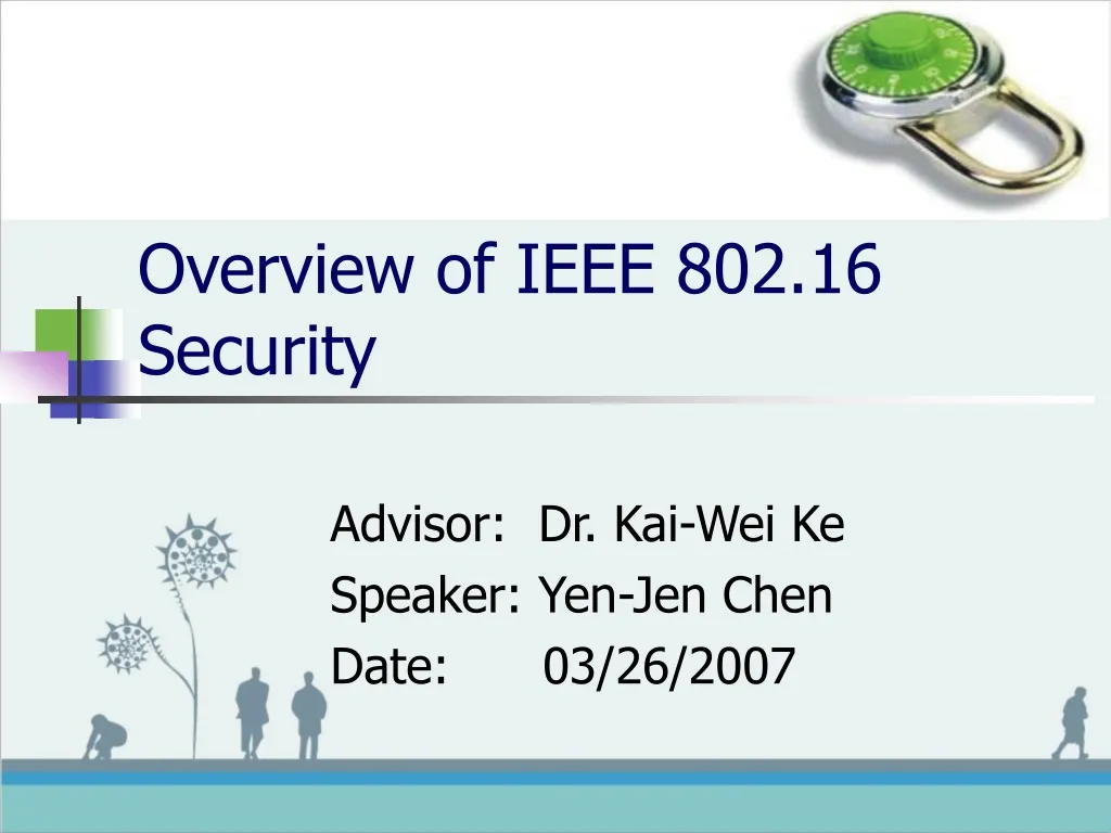 overview of ieee 802 16 security