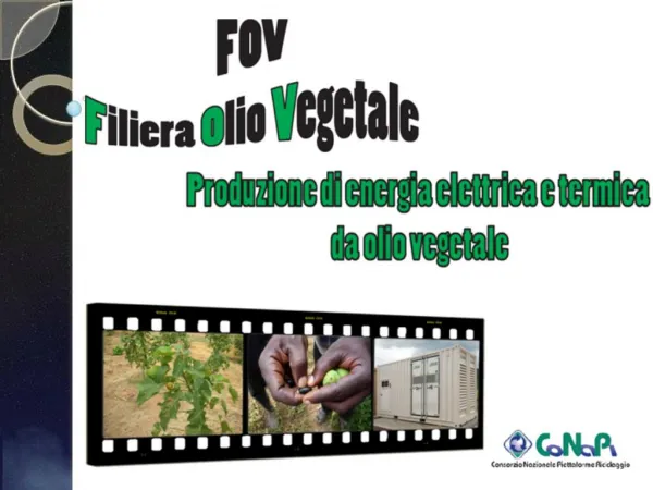 PROGETTO FOV Filiera Olio Vegetale