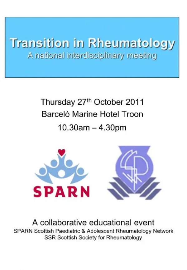 Thursday 27th October 2011 Barcel Marine Hotel Troon 10.30am 4.30pm