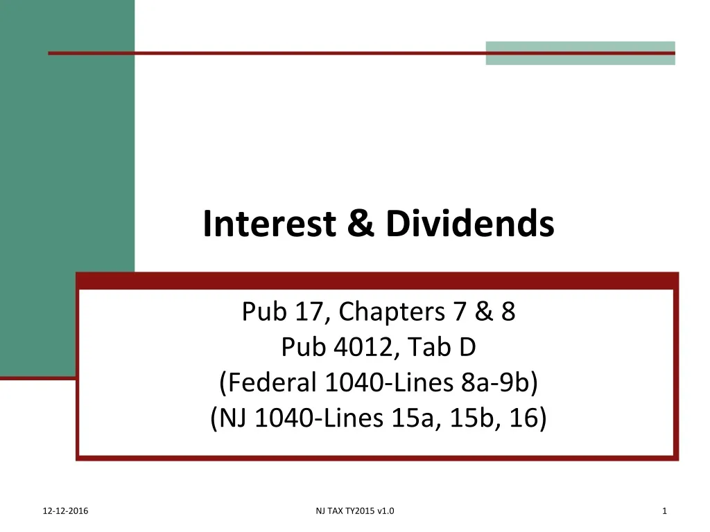 interest dividends