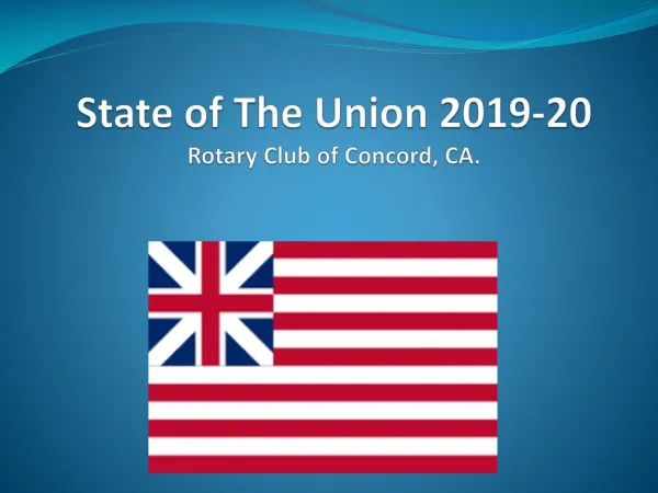 State of The Union 2019-20 Rotary Club of Concord, CA.
