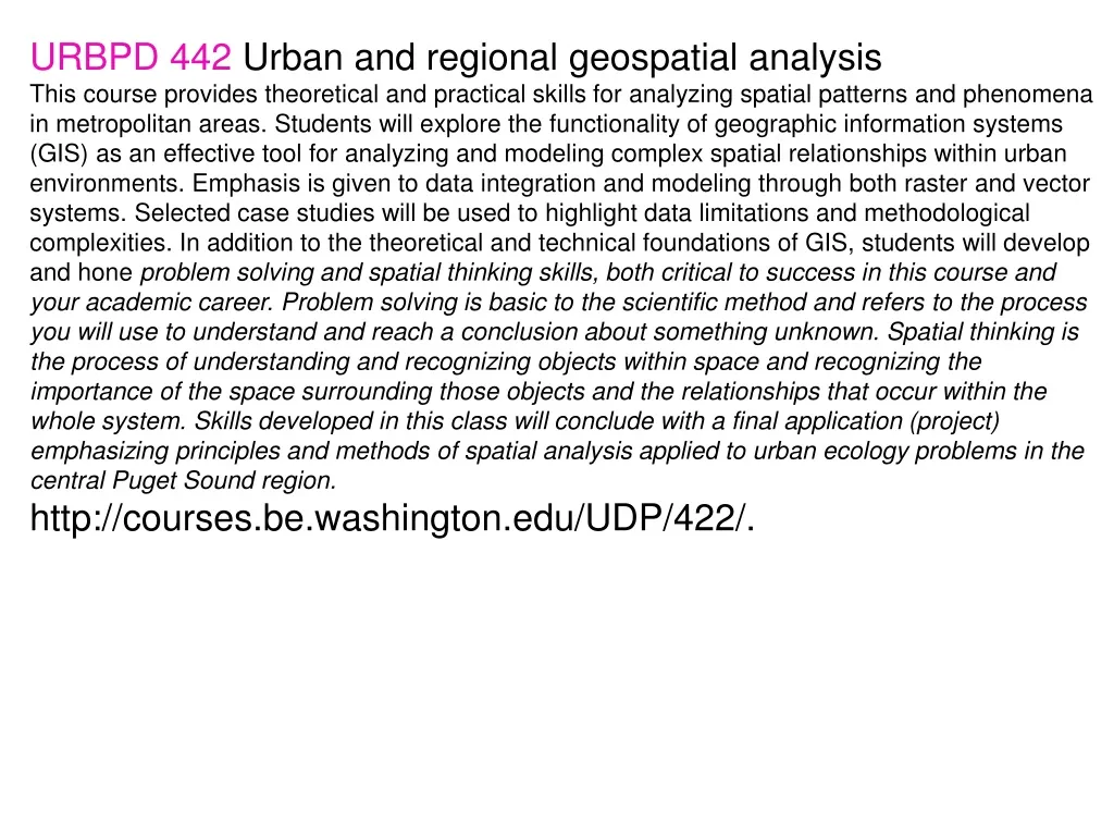 urbpd 442 urban and regional geospatial analysis