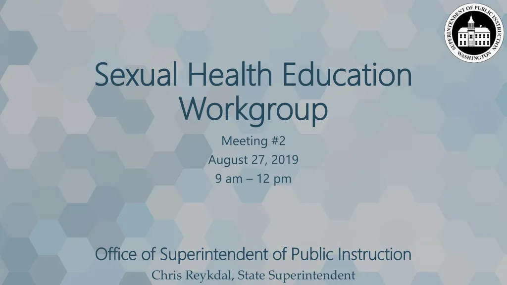 sexual health education workgroup