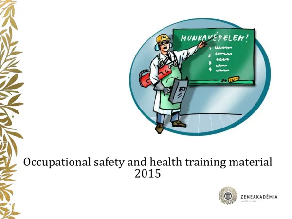 Occupational safety and health training material 2015
