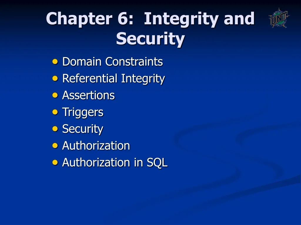 chapter 6 integrity and security