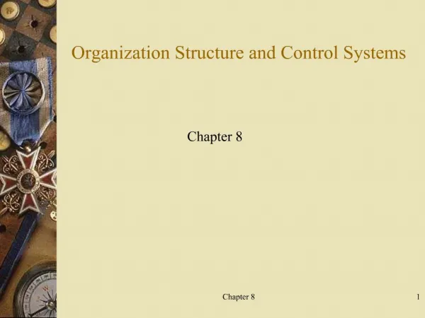 Organization Structure and Control Systems