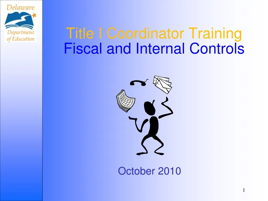 title i coordinator training fiscal and internal controls