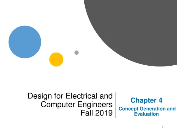 Design for Electrical and Computer Engineers Fall 2019